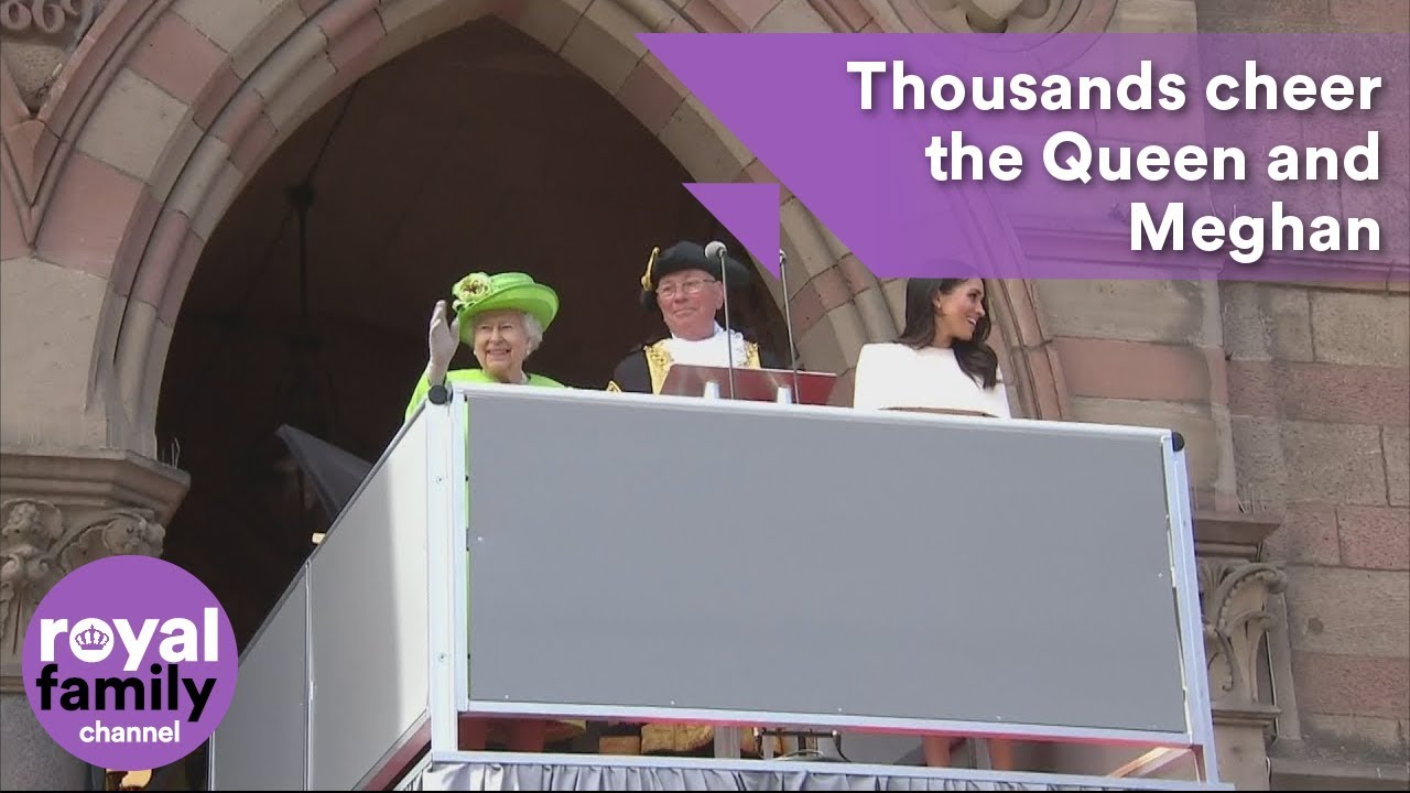 Thousands cheer the Queen and Meghan, Duchess of Sussex in Chester