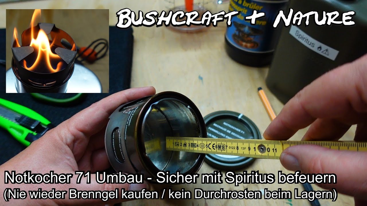 Notkocher 71 Umbau - Sicher mit Spiritus befeuern ¦ Emergency cooker 71 modify