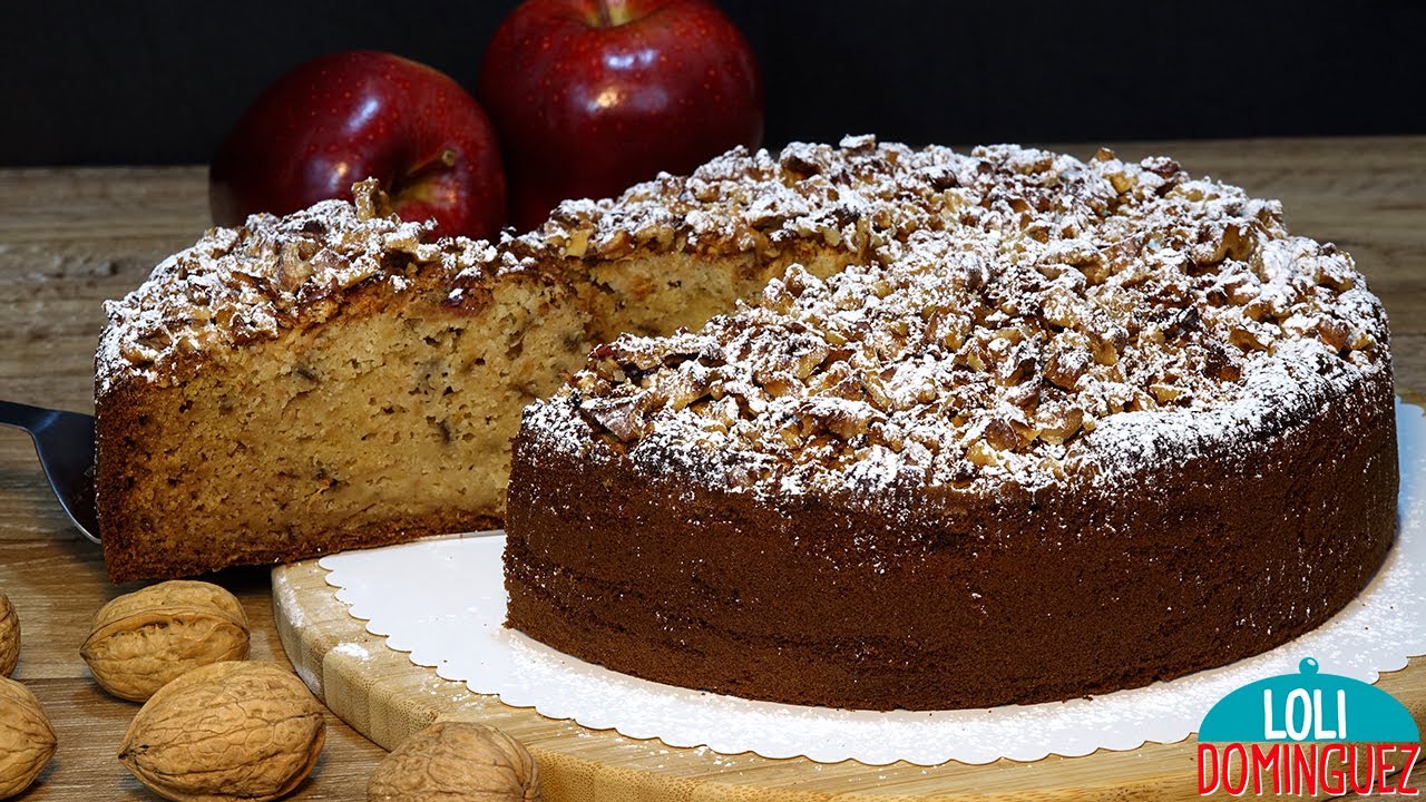 TARTA DE MANZANA Y NUECES. FÁCIL, TIERNA Y MUY JUGOSA - Loli Domínguez - Recetas - TUTORIAL