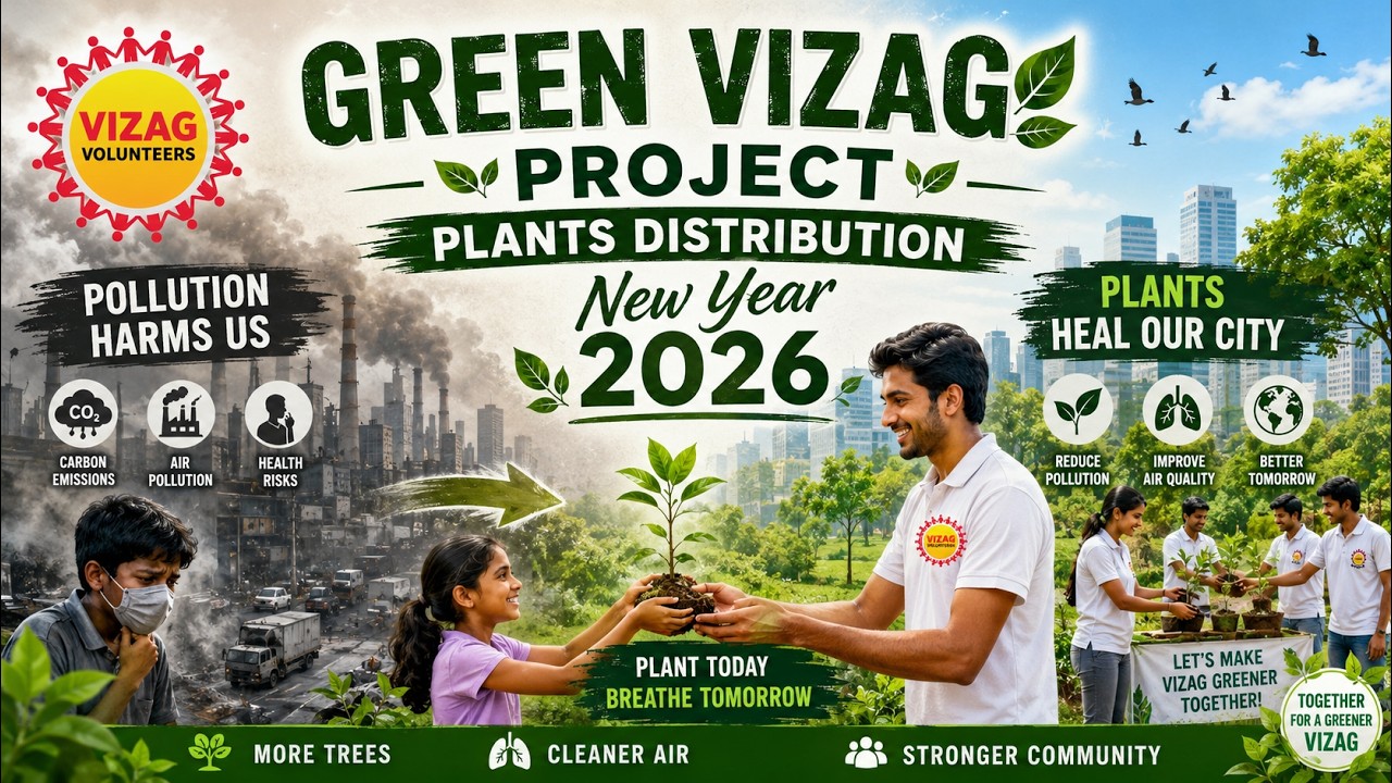Vizag Volunteers - Green Vizag Project - Plants Distribution - New Year 2026
