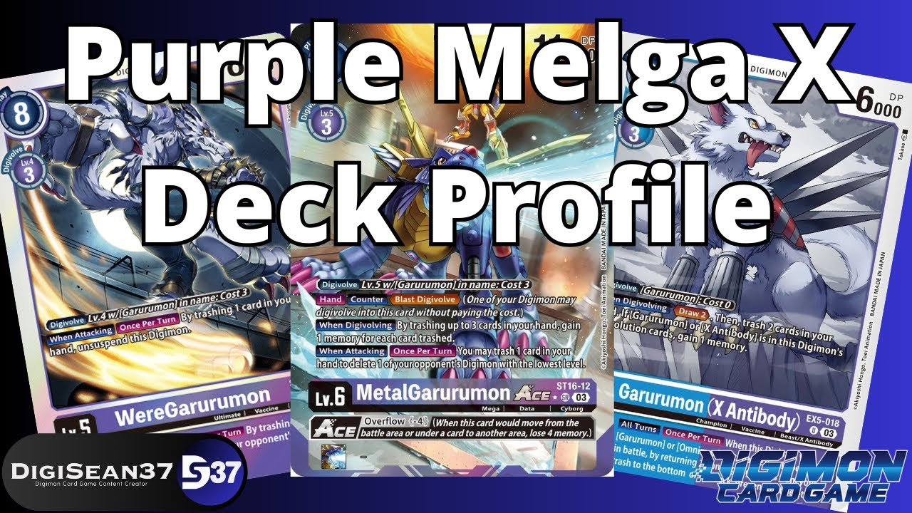 Purple Base MetalGarurumon X Antibody Deck Profile | Digimon Card Game | EX5 Animal Colosseum