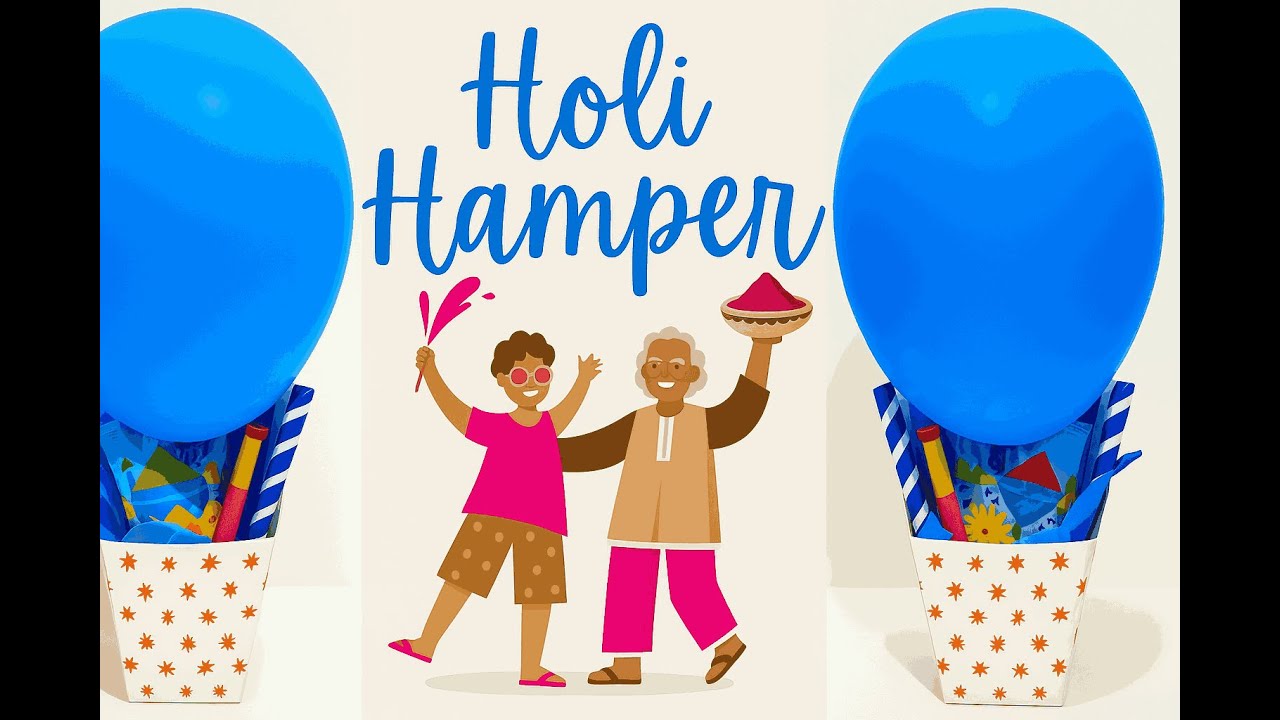 DIY Holi Hamper | Holi Hamper Craft | Holi Gift Hamper Craft Ideas #holi #craft #hampers #handmade