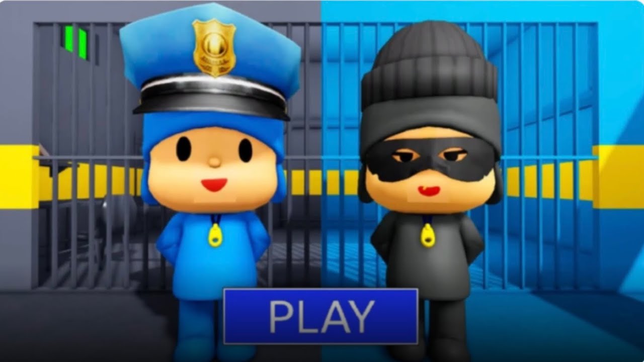 POCOYO POLICE VS THIEFPRISON RUN! ‏Roblox Obby Walkthrough (No Death, 4K)