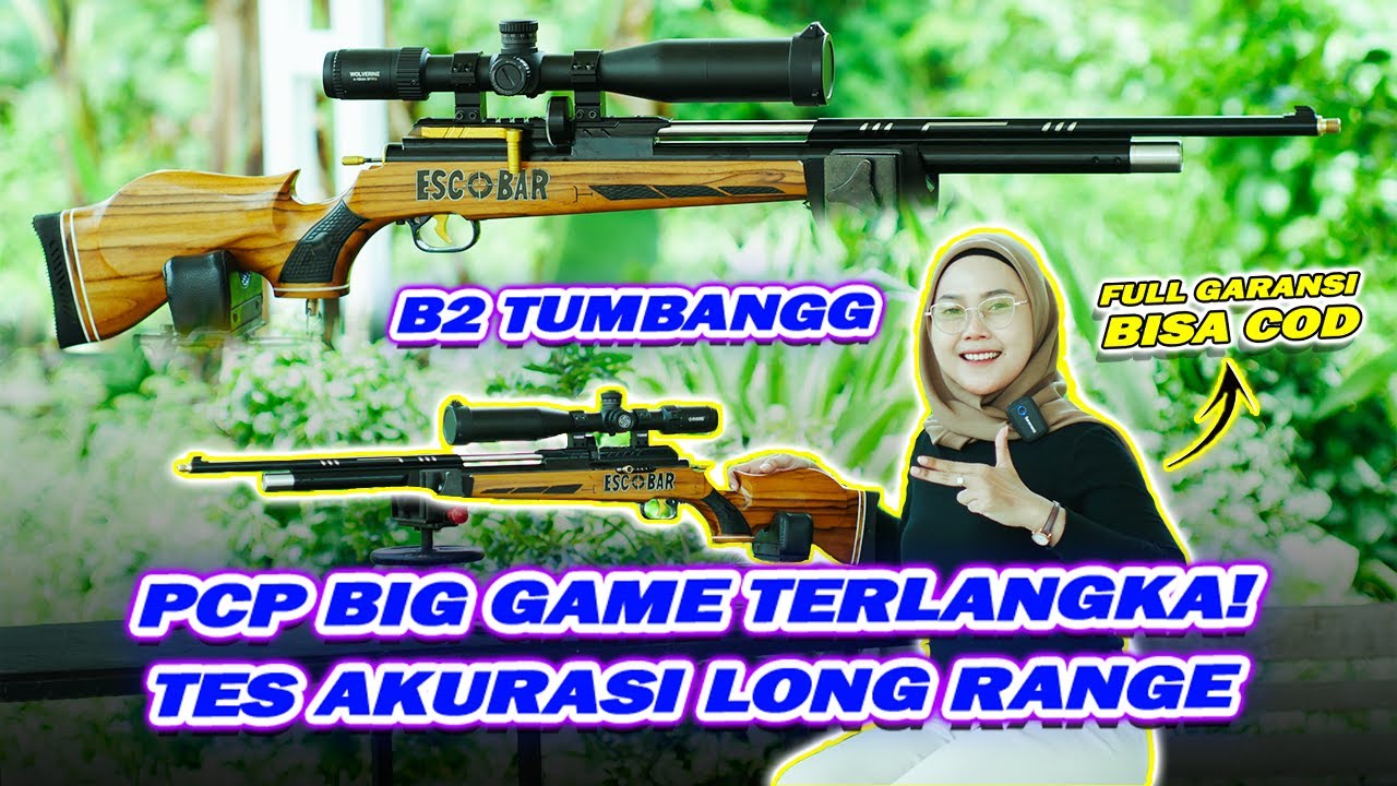 INI SENAPAN PCP BIG GAME PALING DI CARI!! TES AKURASI LONG RANGE PCP JAWA BIG GAME ESCOBAR AIRRIFLE