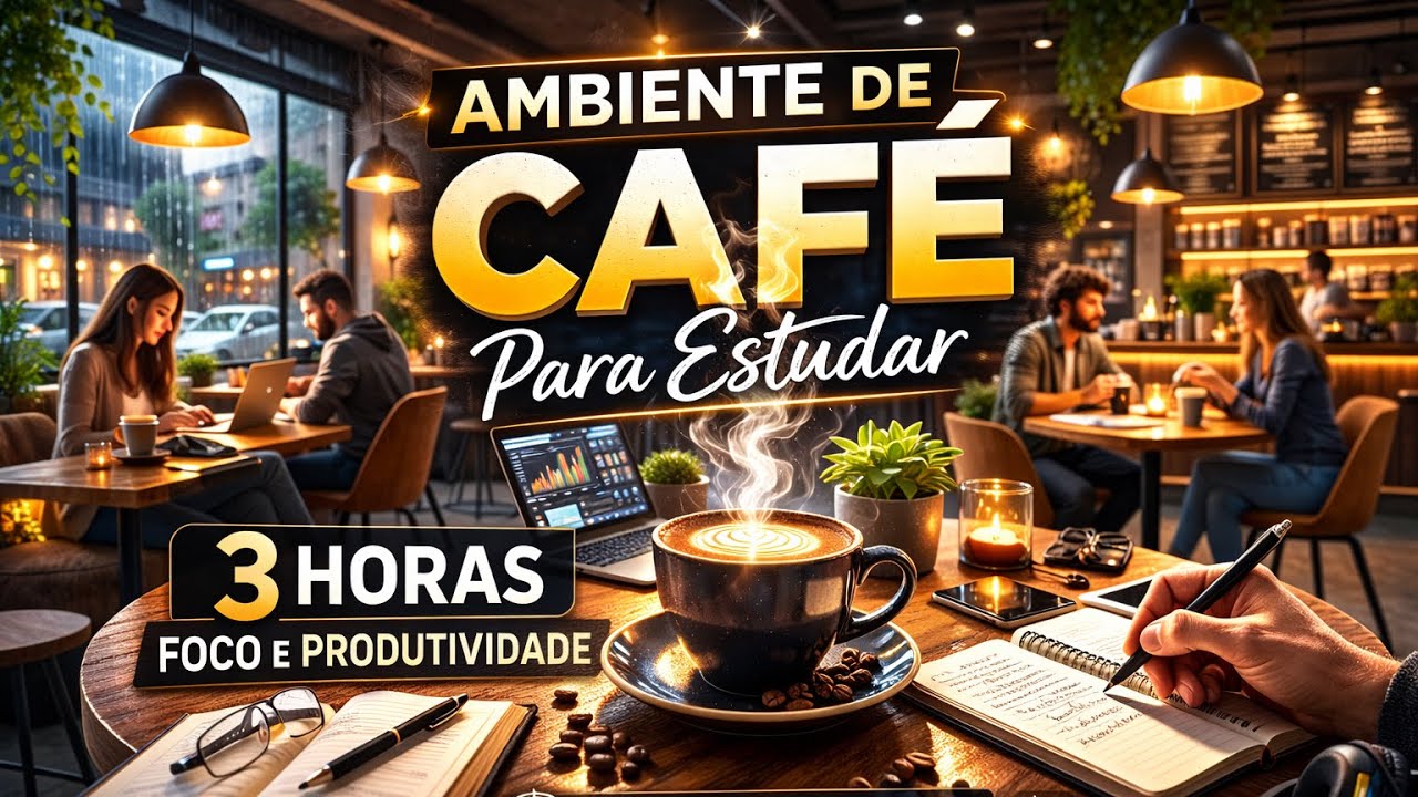 ☕ Som de Café para Estudar | Coffee Shop Ambience for Focus 3 Hours