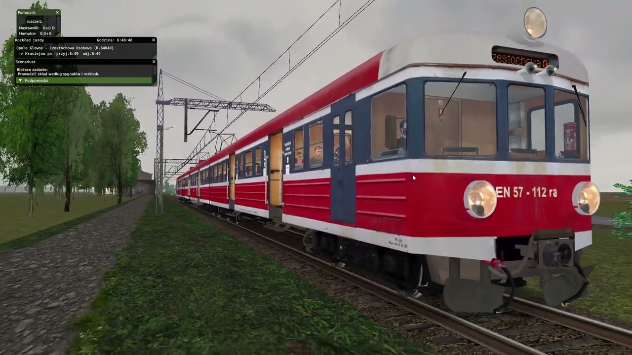 Symulator Maszyna - EN57-112 - ,, Ozimek - Częstochowa Osobowa 