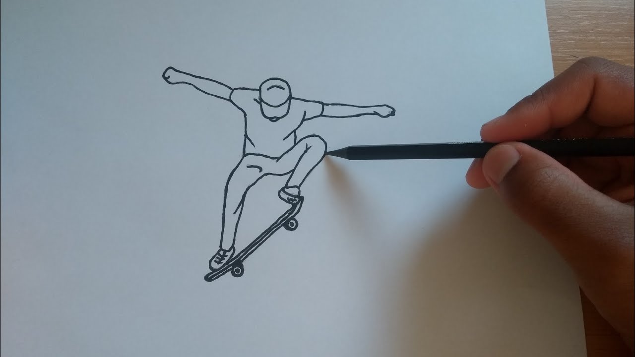 COMO DESENHAR UM SKATISTA 🏂