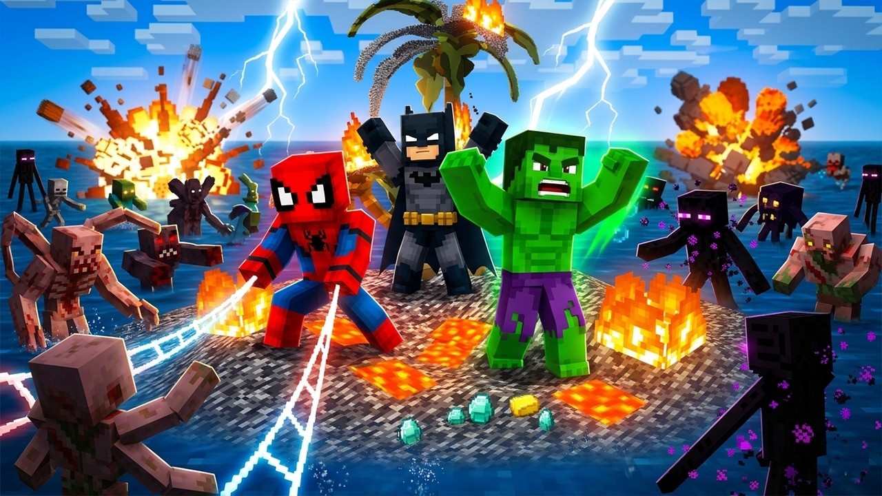 Mikey TINY Island vs JJ GIANT Island Survival Battle in Minecraft (Maizen)