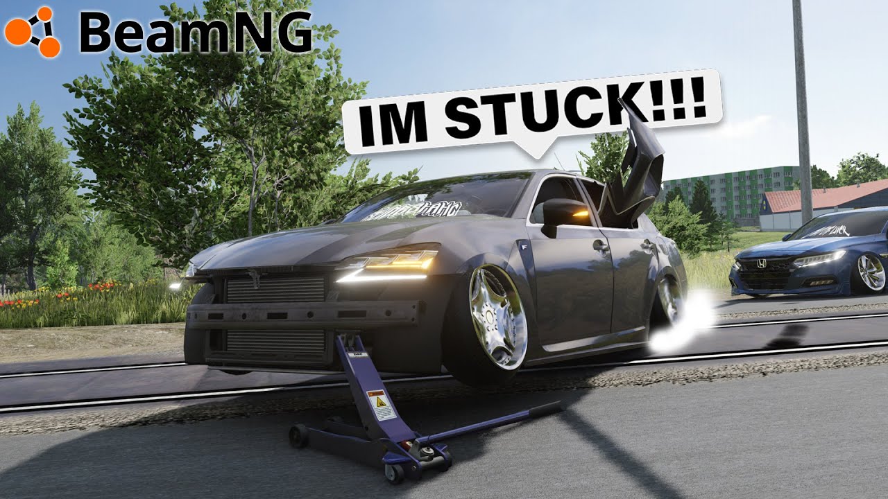 My STATIC CAR Gets STUCK On EVERYTHING In BeamNG BRUH || Static Car RP