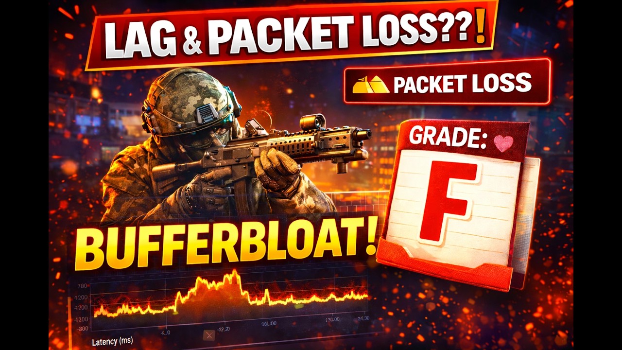 Fix Lag, Packet Loss & Hit Registration Issues (Bufferbloat Guide)
