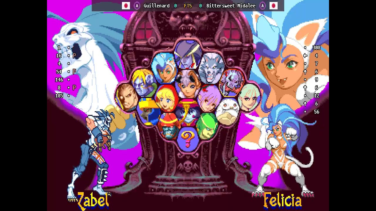 Vampire Savior - 🇯🇵 Guillemard(A) vs 🇯🇵 Bittersweet Nidalee(A) | Fightcade (2026-03-05 11:26 UTC)