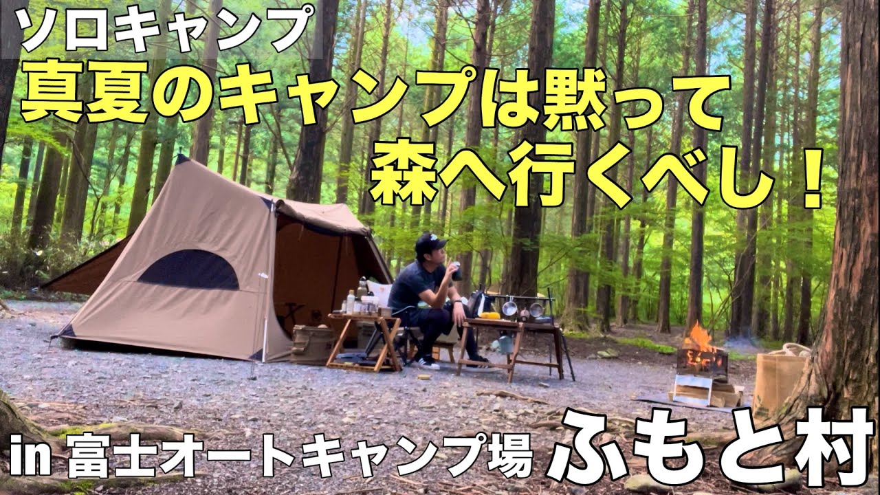 【夏ソロキャンプ】夏は黙って高原の森でキャンプ！涼しくて快適！しかもタープ要らず！