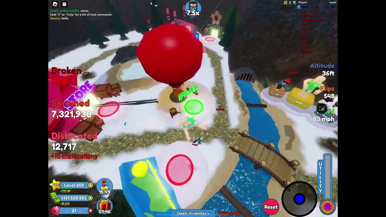 Breaking  a lot of sprains  of new record broken bones Roblox￼￼￼