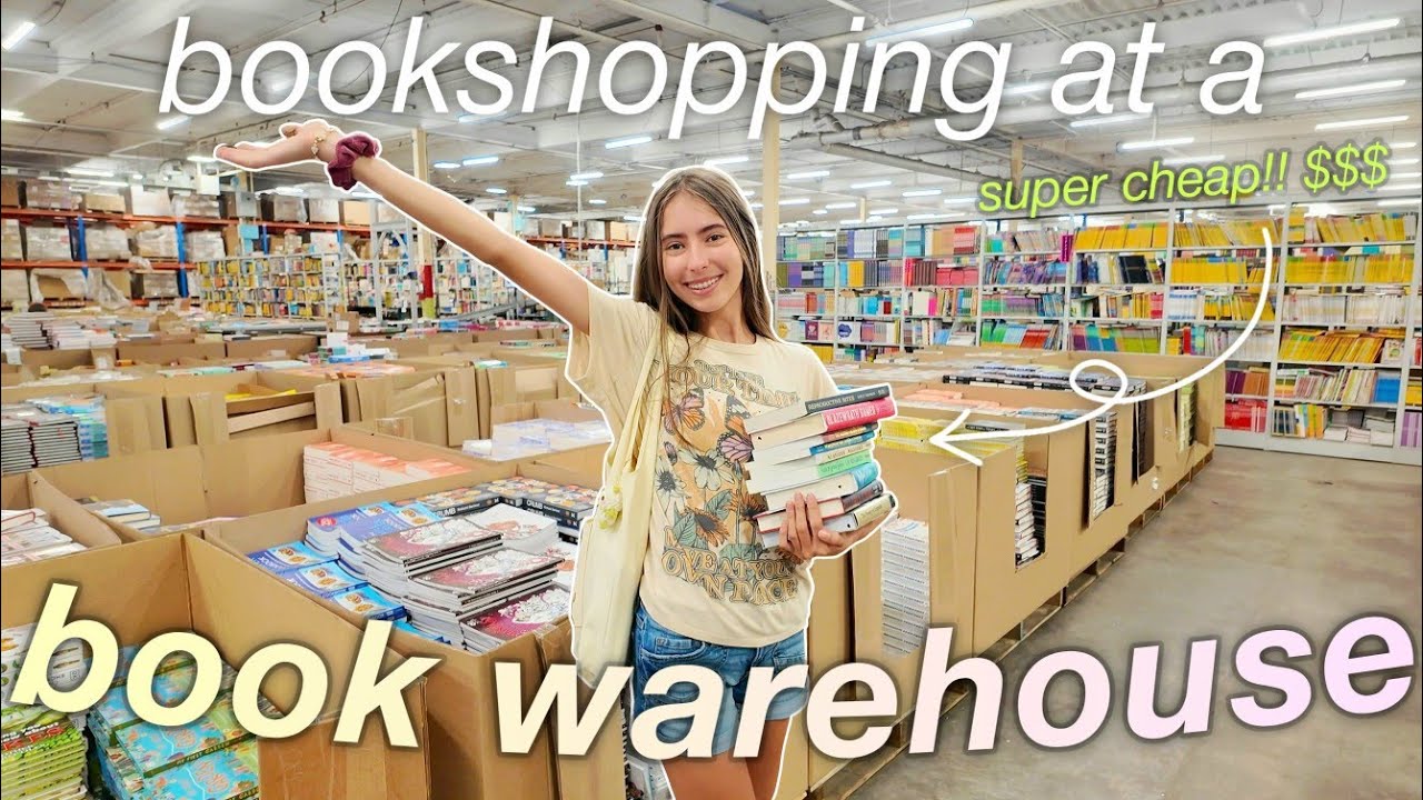 BOOK SHOPPING AT A BOOK WAREHOUSE 📚📦 (super cheap!!)
