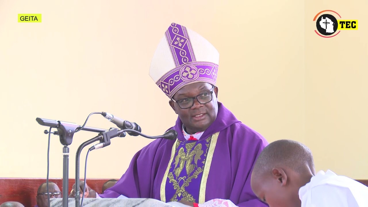 ALICHOZUNGUMZA ASKOFU KASALA WA GEITA WAKATI WA MISA YA KUTAKASA KANISA KUU LA JIMBO HILO