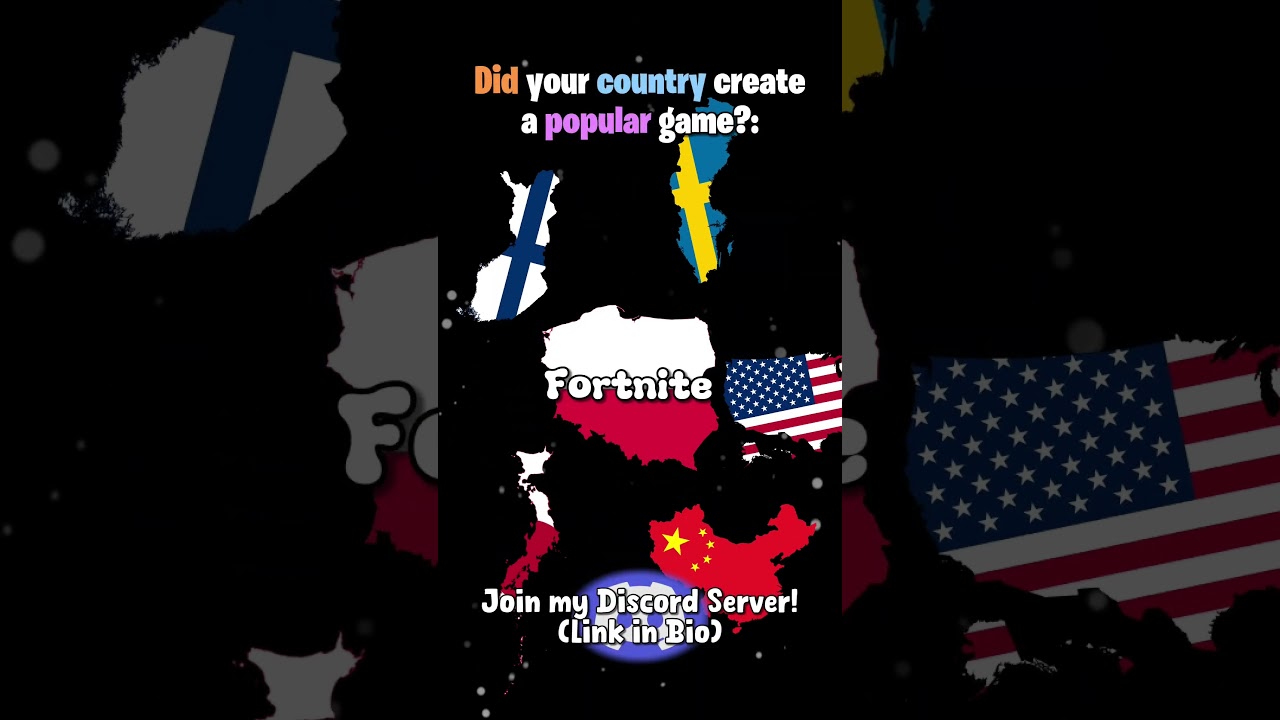 👾Did your country create a popular game? 🎮|| #europe #geography #map #mapping #mapper #asia #maps
