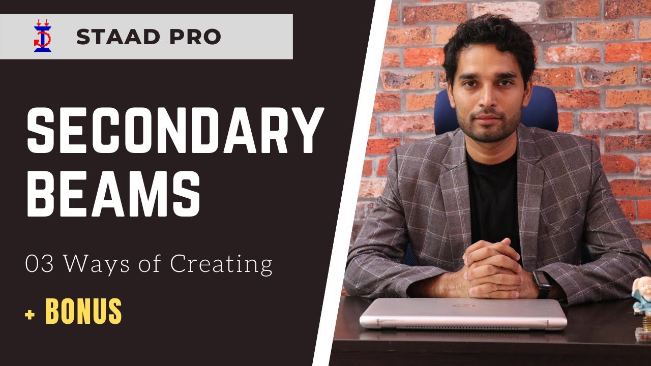 How to Create Secondary Beams in STAAD Pro | STAAD Pro for Beginners