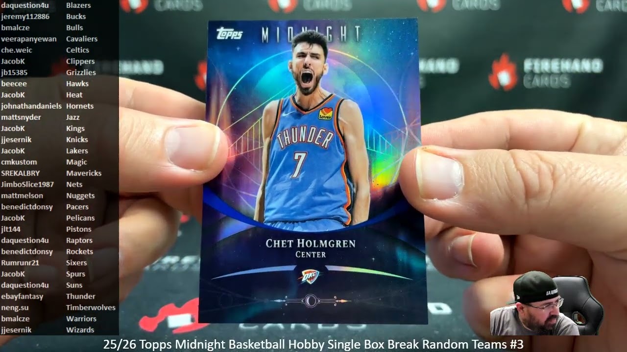 2/1/2026 25/26 Topps Midnight Basketball Hobby Single Box Break Random Teams #3
