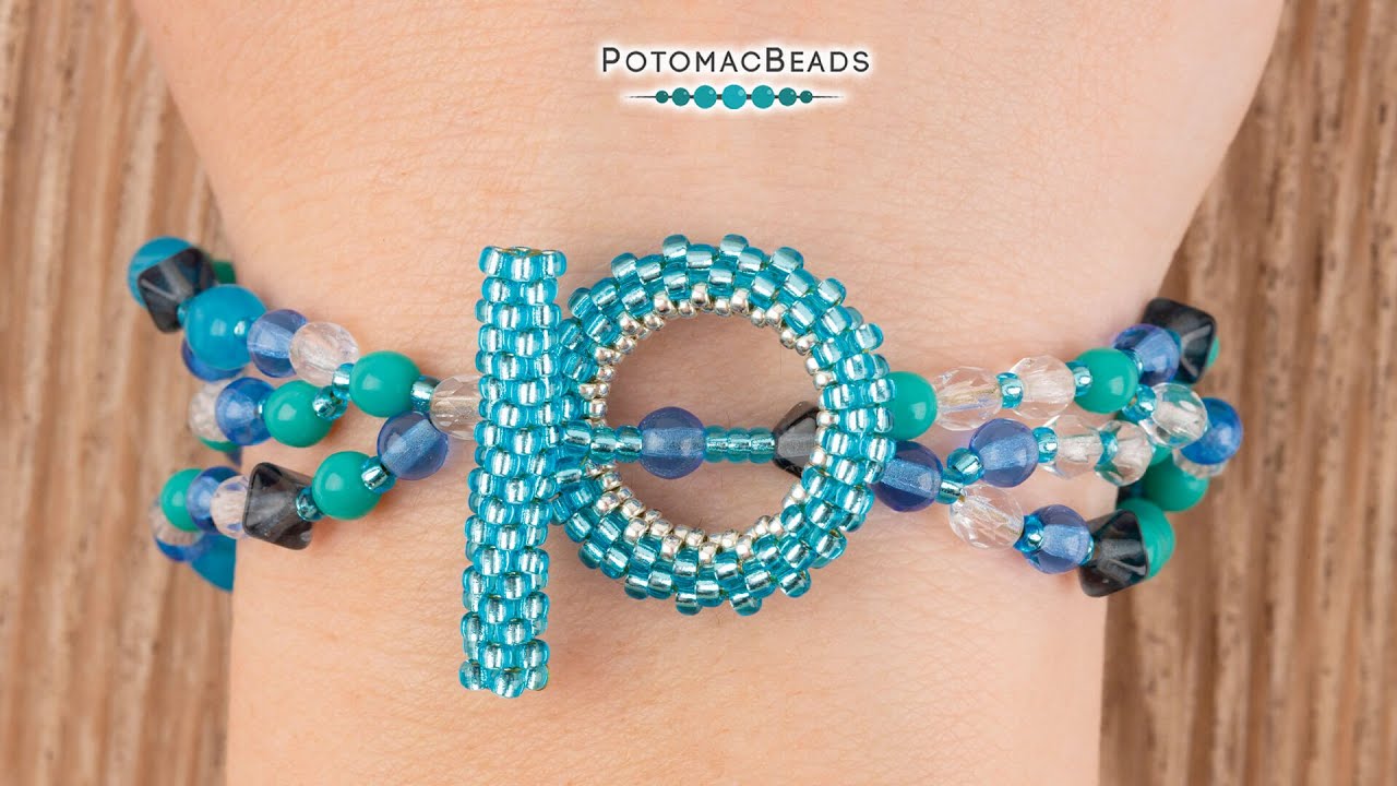 Gemini Beaded Toggle & Bracelet - DIY Jewelry Making Tutorial by PotomacBeads
