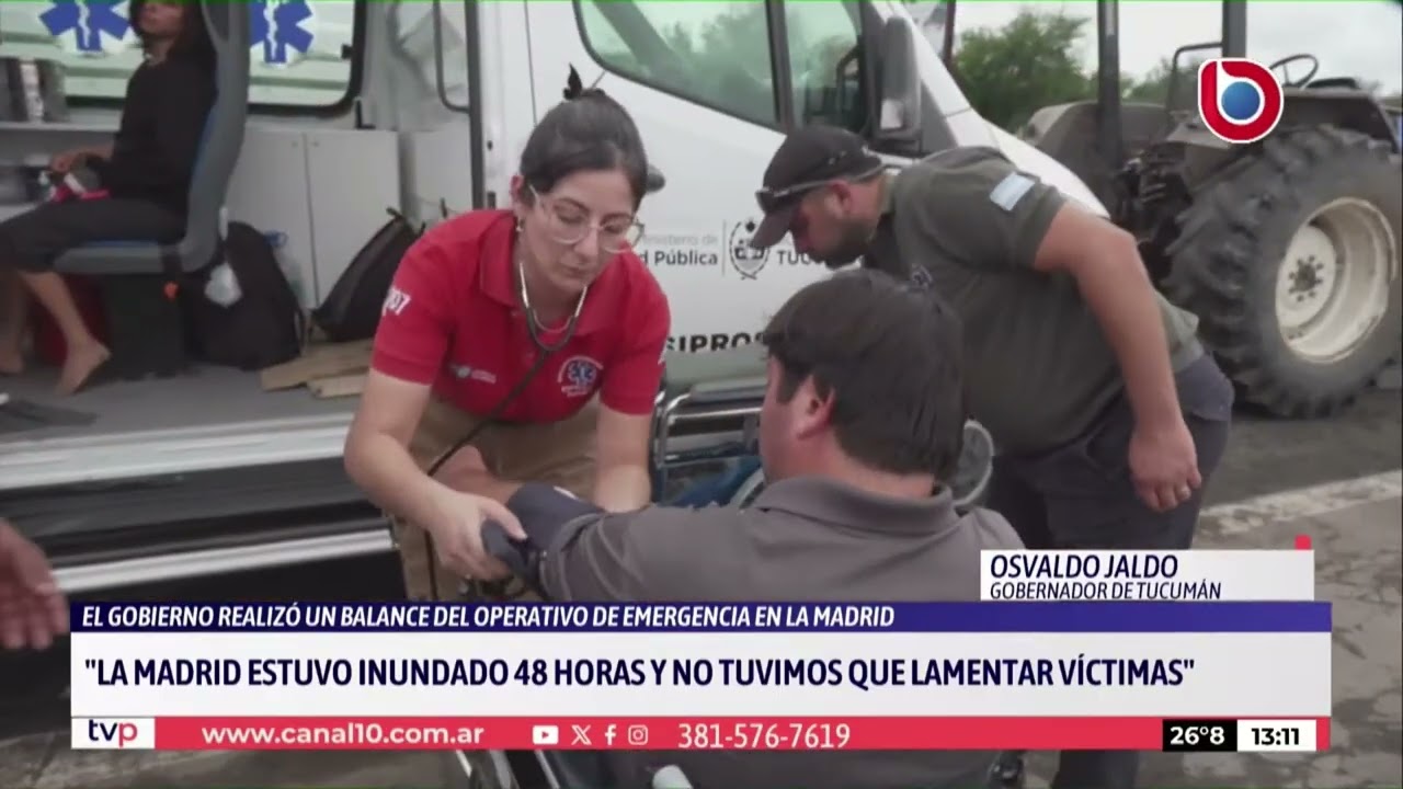 La localidad de La Madrid, Tucumán, recibió asistencia integral tras un temporal