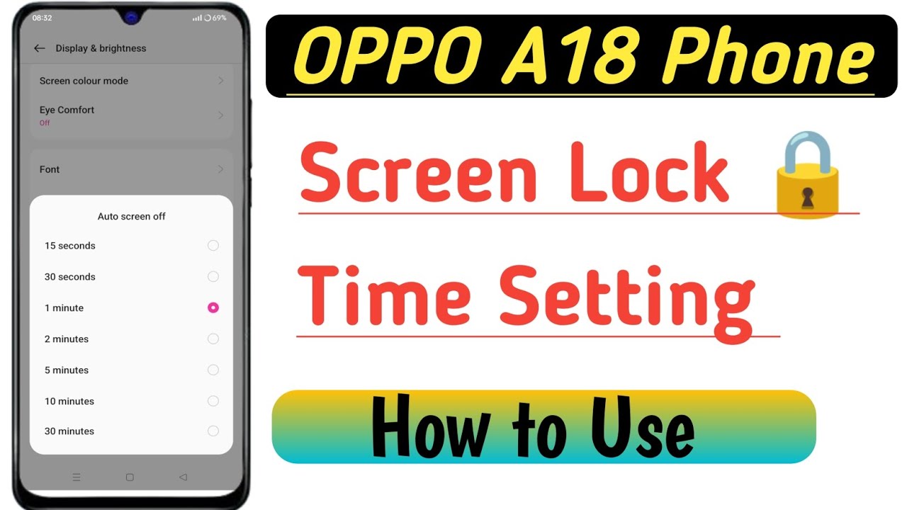 Oppo A18 Phone Screen Lock Time Setting Kaise Kare | Screen Lock Off' Time Setting Kare  |