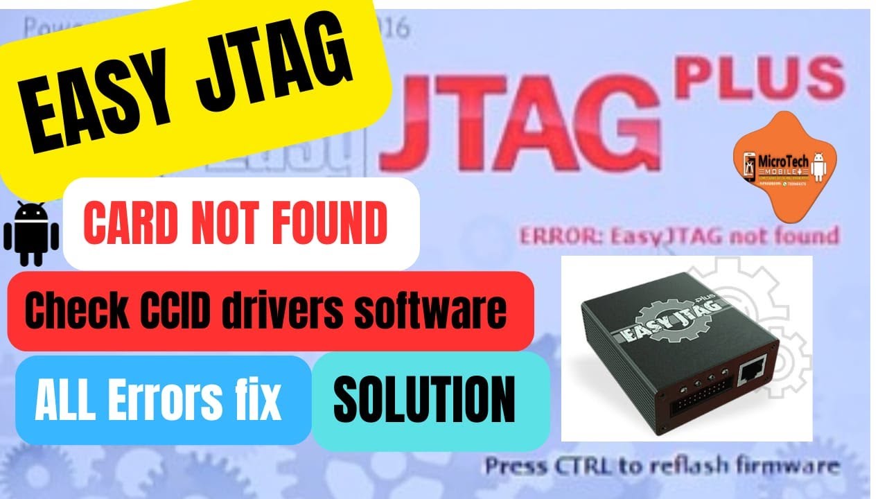 Easy jtag card not found/All driver problem /CCID drivers software errors/permanent solution