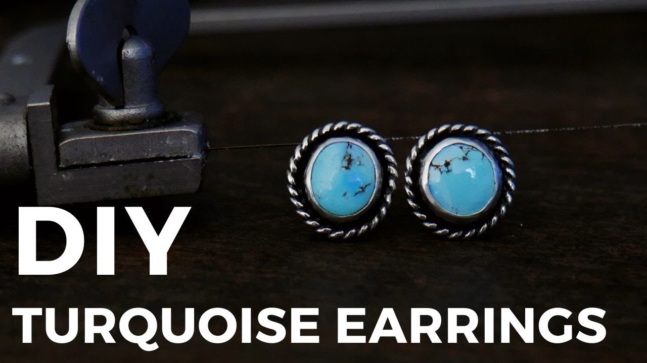 How To Make Silver Turquoise Stud Earrings | Silversmithing Jewelry Tutorials