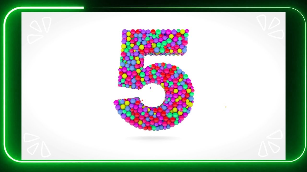 Learn number 5 with Satisfying Ball (Sponsored By:Gamavision Csupo 2001 effects)