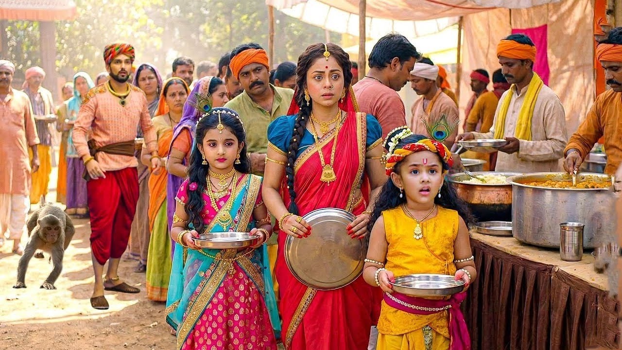 भंडारे में पहुँचे यशोदा मैया और कान्हा - YASHOMATI MAIYYA KE NANDLAL