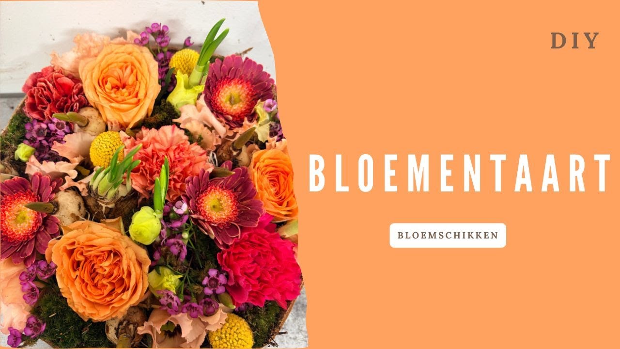 Maak je eigen Bloementaart 🎂🌸| Cursus Bloemschikken #419 | Carlein Tukkers | Voorjaarsbloemstuk