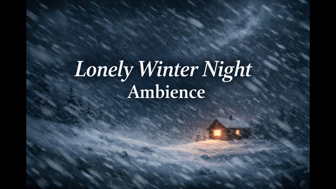 Lonely Winter Night | Dark Blizzard Ambience for Relaxation