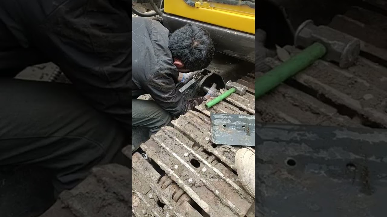 Installing Excavator Push Blade