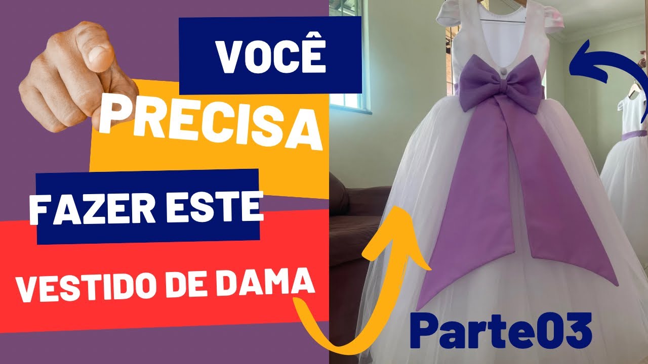 #vestidos #costura #casamento MARAVILHOSO VESTIDO de DAMA de HONRA - PASSO a PASSO COMPLETO -PARTE 3