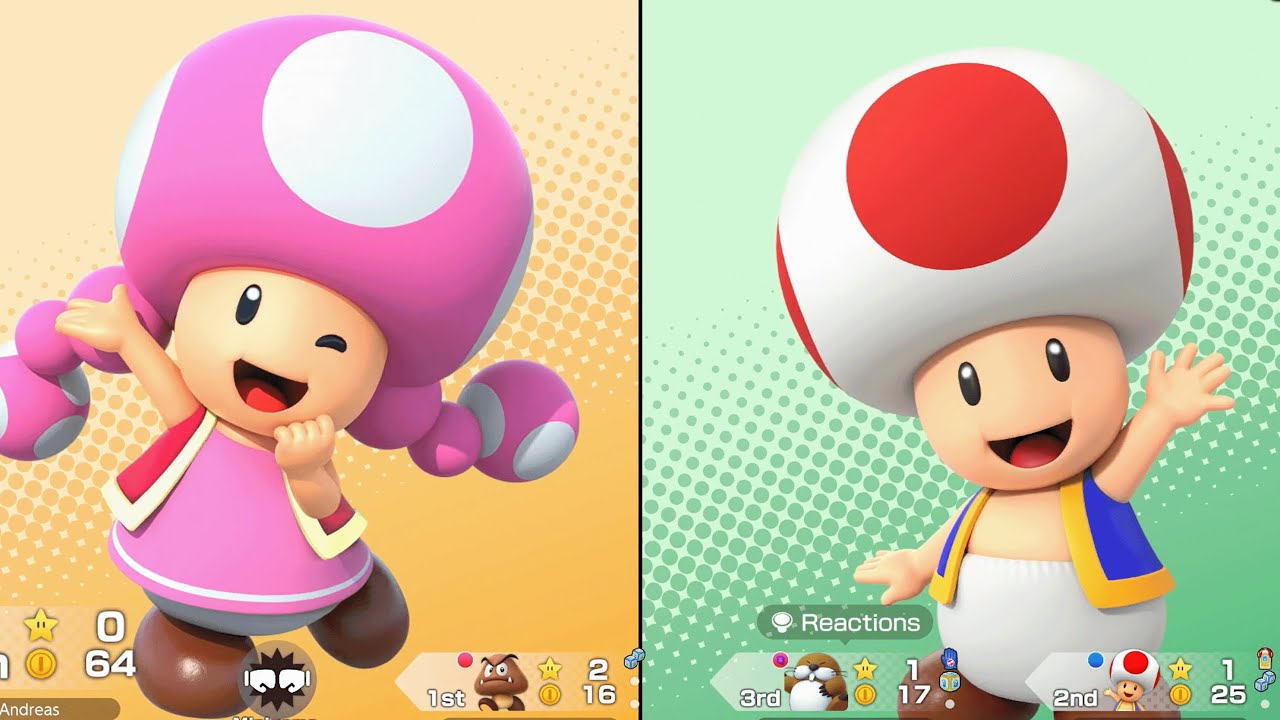 Super Mario Party Jamboree - Monty Mole vs Toad vs Toadette vs Goomba - Mega Wiggler's Tree Party