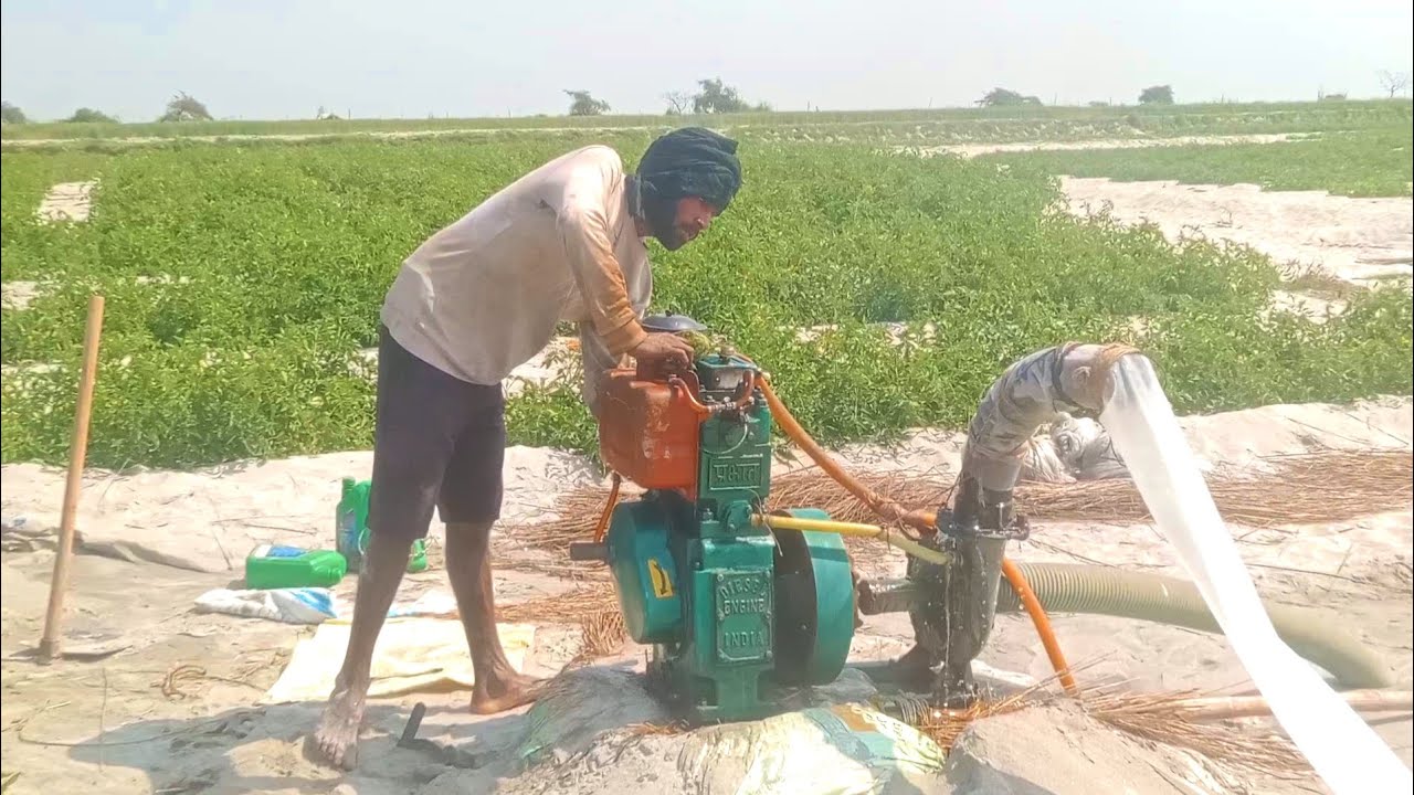 8 HP New Diesel Engine Water Pump Machine Irrigation Work 