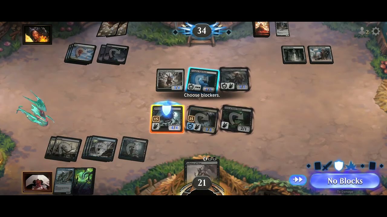 FRIENDLY MATCH AGAINST ENZY420 ON MTG ARENA. DECK USED BLACK BLUE GRAVEYARD GIFTS. 