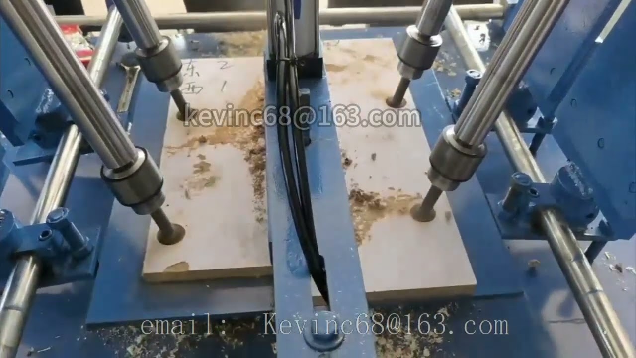 wood chair seat board punching 4 holes one time, wood drill holes machine, woodworking machine #wood