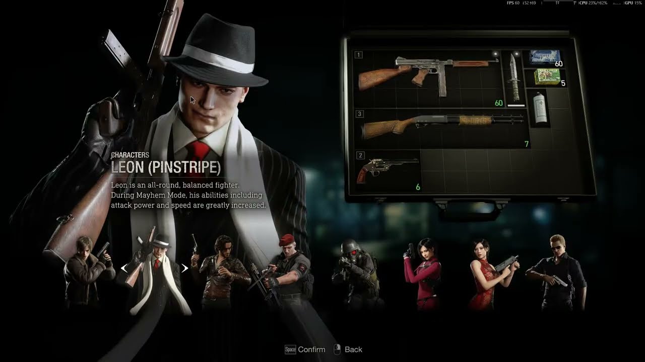 Resident Evil 4 Remake Mercenaries Leon(Pinstripe), Docks S++