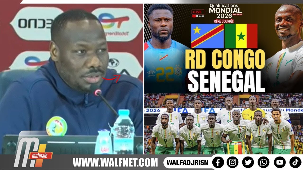 Conférence de presse de l'équipe du Sénégal : Pape Thiaw 