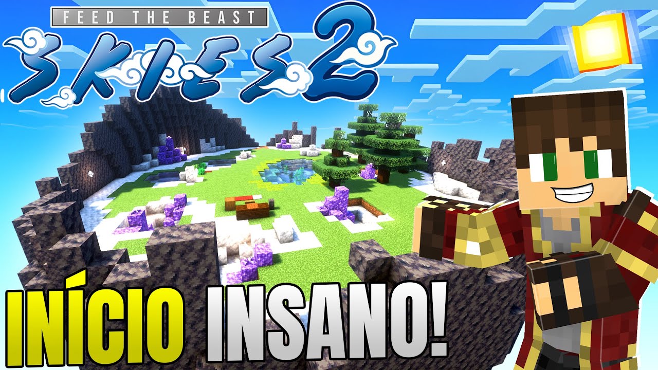 INÍCIO INSANO NO FTB SKIES 2 COM NOVAS MECÂNICAS DE SKYBLOCK ! #01