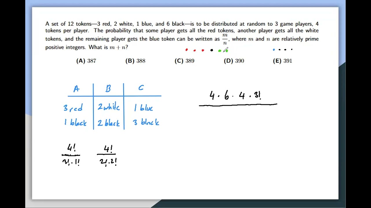 2024 AMC 12A Problem Series Problem 16,Probability with Restriction