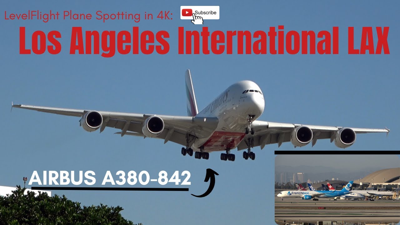 (4K) Los Angeles International Airport LAX Plane Spotting