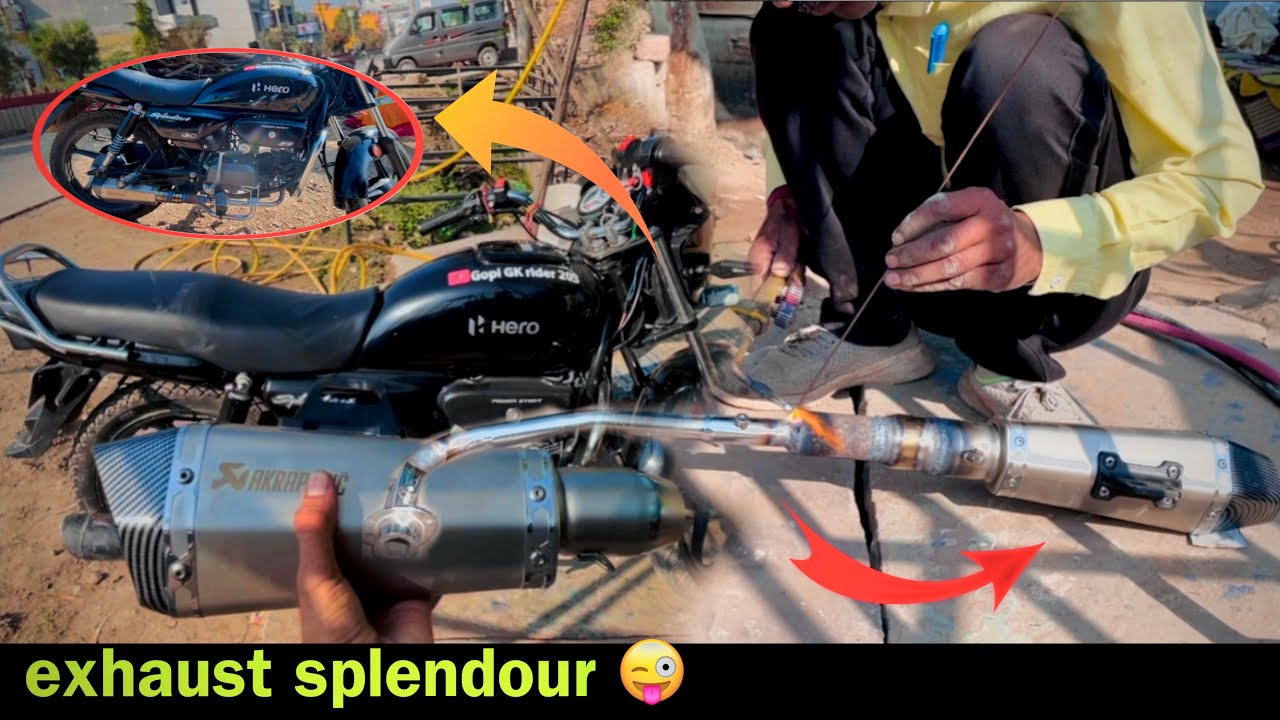 Splendour ￼EXHAUST FITTING AT HOME | DIY  PROJECT AKRAPOVIC