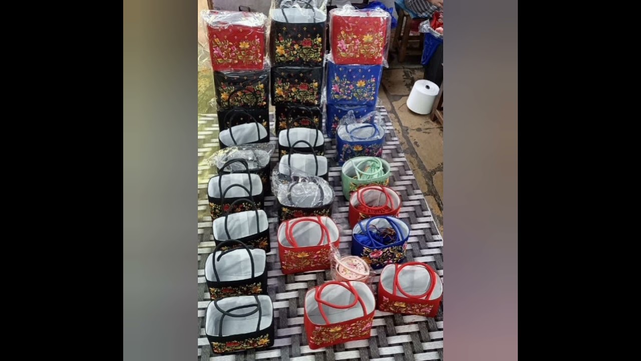 Gorgeous Silk Embroidered Bags ,Baskets and gift boxes  #weddingfavors #festivalgifts#makeinindia