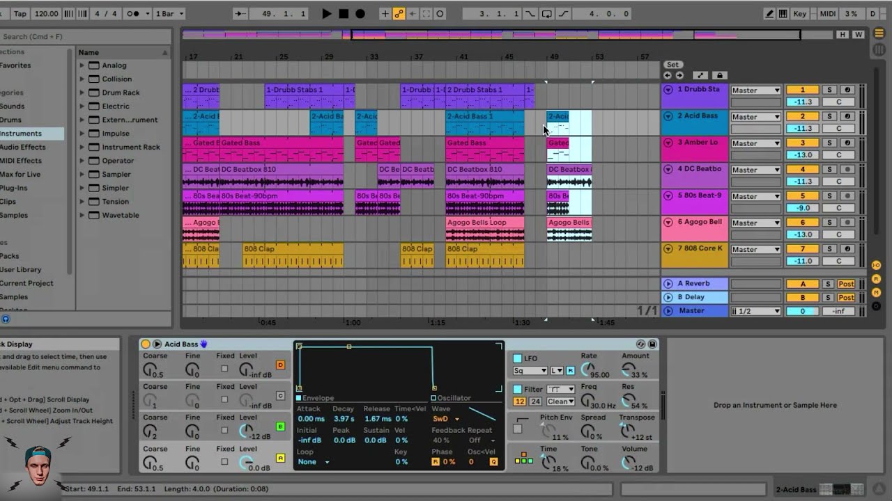 Взаимодействие режимов сессии и аранжировки в Ableton live