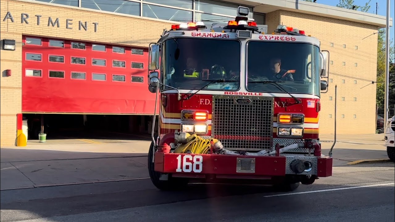 🚨 YELP SIREN 🚨 FDNY Ambulance & Engine 168 Responding to a EMS Call
