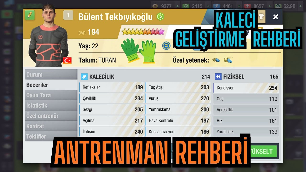 Top Eleven Kaleci (GK) Antrenman Rehberi