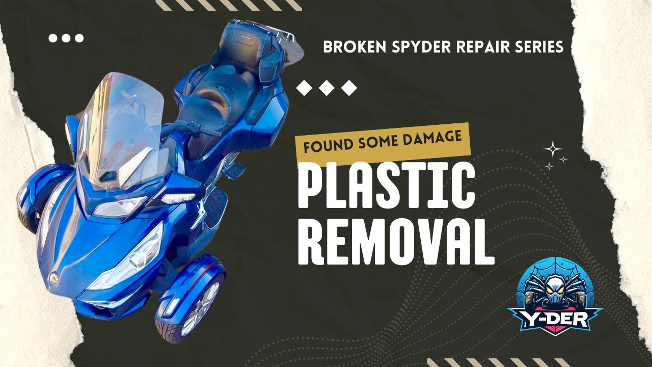EXPLOSION DAMAGE? - New Mirrors and Plastic Removal - Can-Am Spyder RT Repair