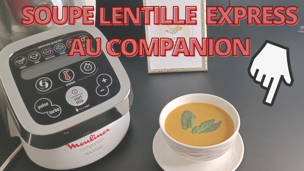 Soupe de lentilles corail apprécié par tous MÊME les enfants au compagnon xl