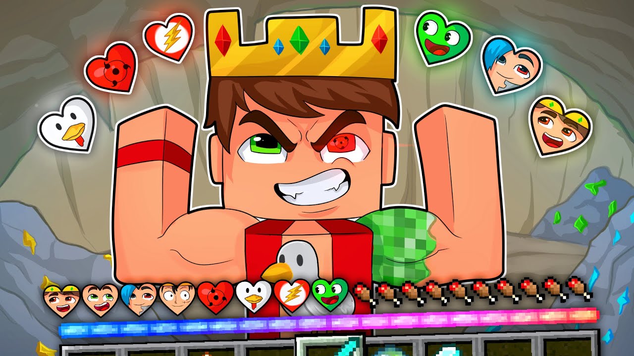 ماين كرافت صنعت قلوب من اليوتيوبر!🔥 (قلب النينجا!)😱 - Youtuber Hearts